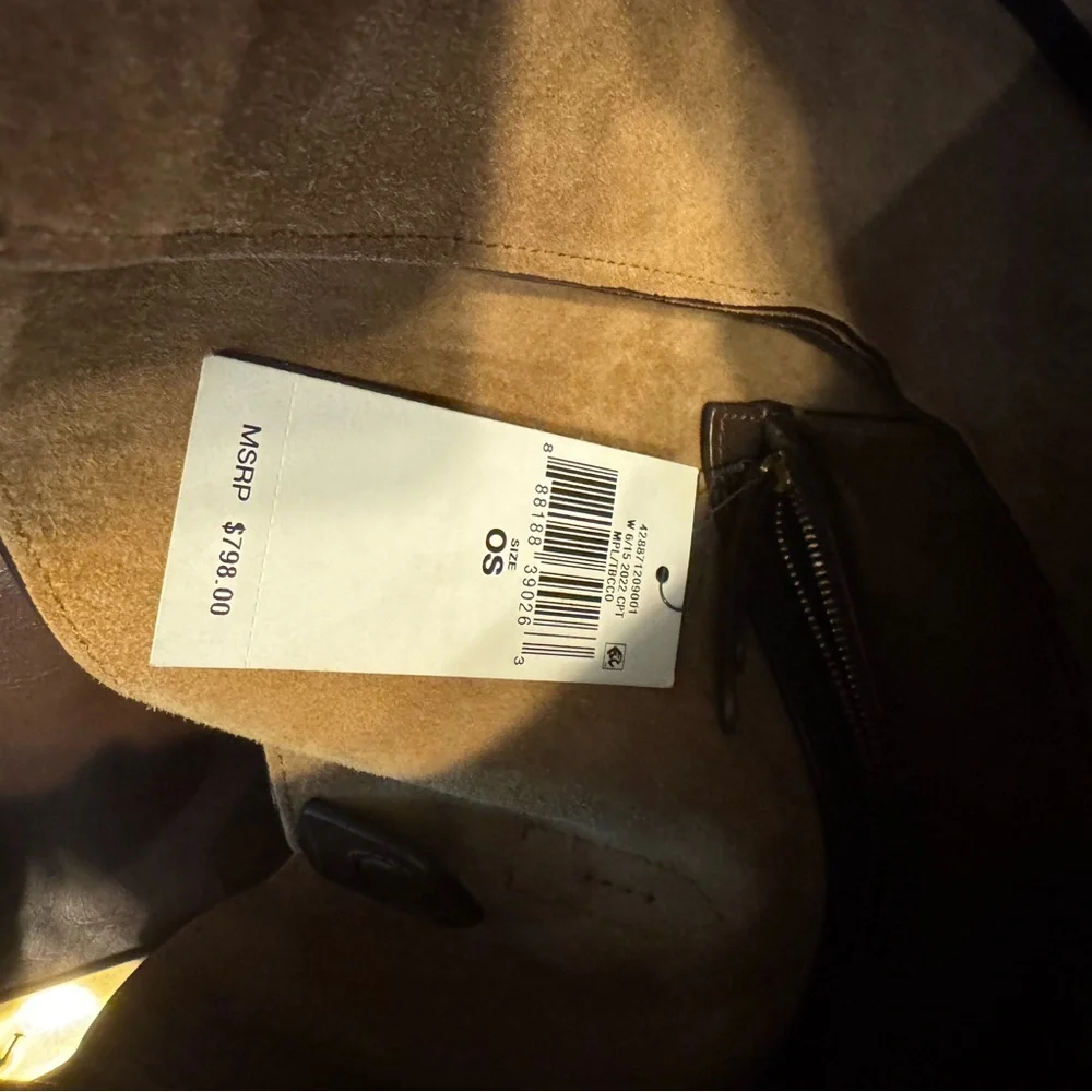 Ralph Lauren Polo ID Suede Large Shoulder Bag - Picture 5 of 6